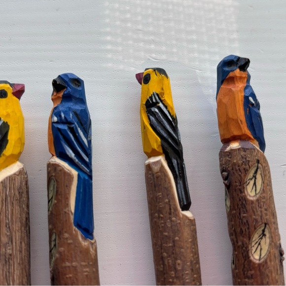 4 Wooden Birds Figure Pen - Picture 2 of 7